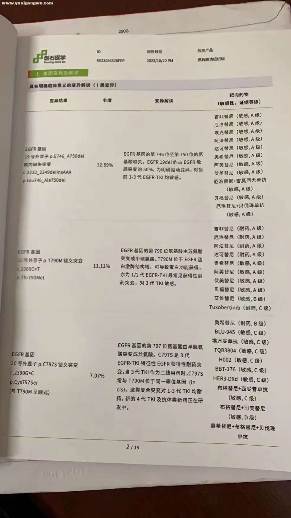 10月20号血液基因检测
